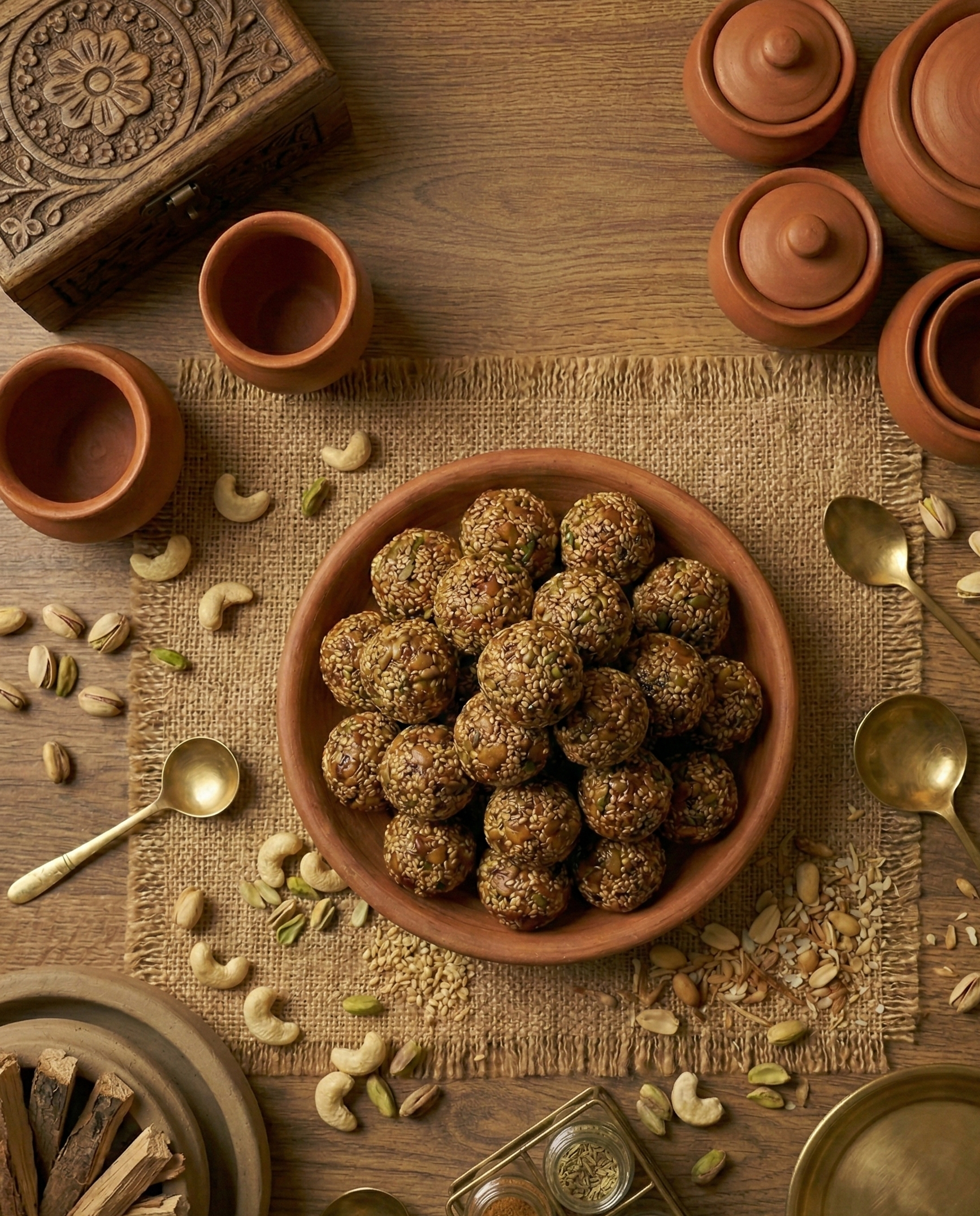 Coconut Peanut Laddu (Jaggery)
