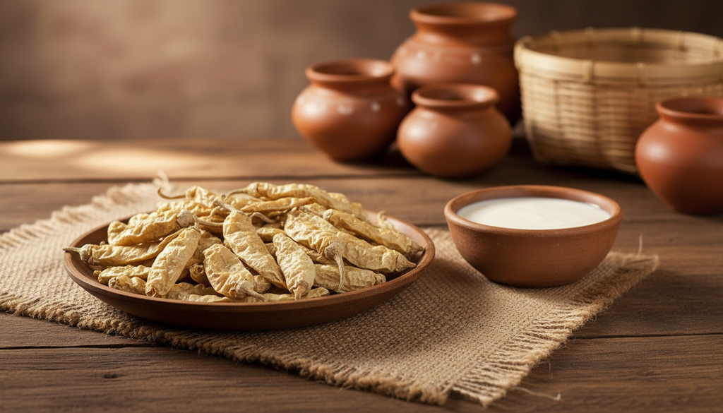 Challa Mirchi (Buttermilk Mirchi)