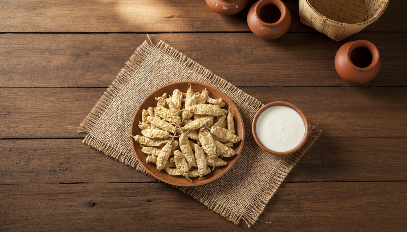 Challa Mirchi (Buttermilk Mirchi)